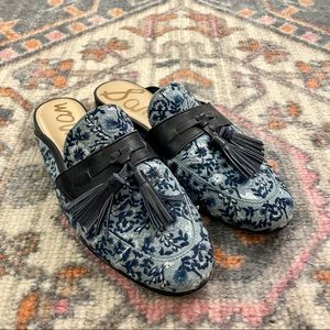Sam Edelman Blue Mules sz 8.5